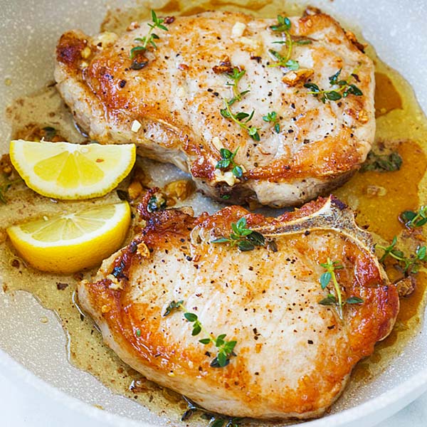 garlic butter pork chops