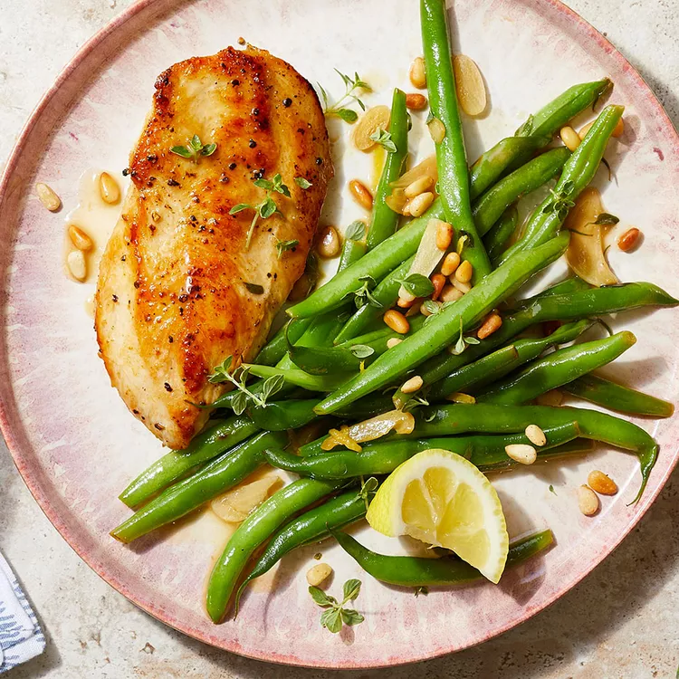 lemon garlic chicken with green beans